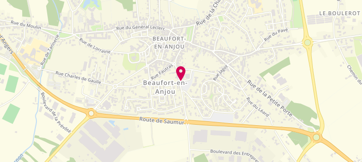 Plan de Pôle emploi de Beaufort en Anjou, 3 Place de la République, 49250 Beaufort-en-Vallée