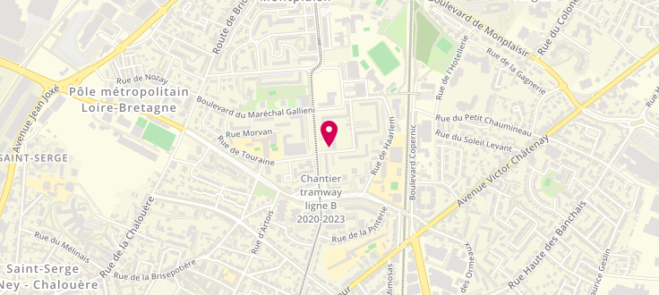 Plan de Pôle emploi d'Angers - Europe, 9 Bis Boulevard Allonneau, 49100 Angers