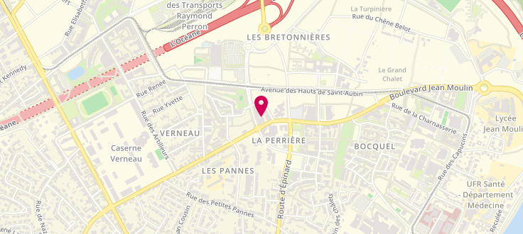 Plan de Pôle emploi d'Angers - Capucins, 14 Rue du Général Lizé, 49100 Angers