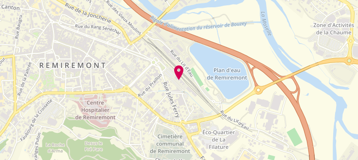 Plan de Pôle emploi de Remiremont, Lieu Dit le Gros Châtelet Gare, 88200 Remiremont