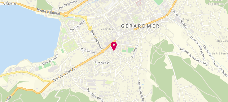 Plan de Pôle emploi de Gérardmer, 3 Rue des Vosges, 88400 Gérardmer