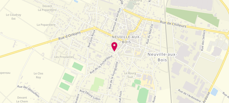 Plan de France services la Poste de Neuville-aux-Bois, 2 Rue de la Pichardière, 45170 Neuville-aux-Bois