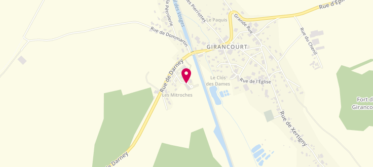 Plan de France services de Girancourt, 130 Rue des Mitroches, 88390 Girancourt