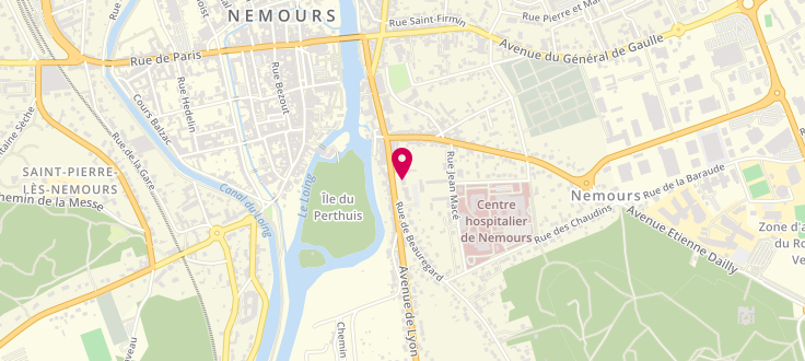 Plan de Pôle emploi de Nemours, 30 Avenue de Lyon, 77140 Nemours