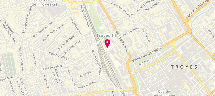Plan de Pôle emploi de Troyes - Centre Gare, 24 Rue Coulommière, 10000 Troyes