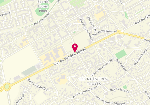 Plan de Pôle emploi de Troyes la Chapelle St Luc, 102 Avenue du Général Sarrail, 10600 La Chapelle-Saint-Luc