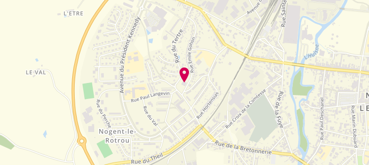 Plan de Pôle emploi de Nogent le Rotrou, 50 Rue Emile Gohon, 28403 Nogent-le-Rotrou