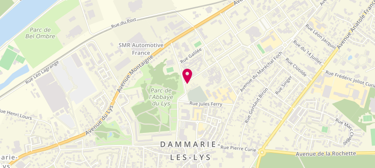 Plan de Pôle emploi de Dammarie-lès-Lys, 187 Rue Gaston Pluchon, 77190 Dammarie-lès-Lys