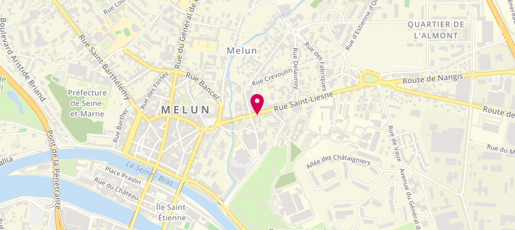 Plan de France services Pimms Médiation Melun, 16 Rue Saint Liesne, 77000 Melun