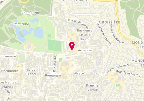 Plan de Pôle emploi des Ulis, 2 Avenue d'Alsace, 91940 Les Ulis