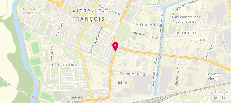 Plan de Pôle emploi de Vitry-Le-François, 16 Bis Boulevard Carnot, 51300 Vitry-le-François