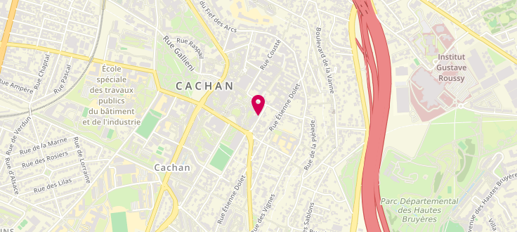 Plan de Pôle emploi de Cachan, 8 Rue François Delage, 94230 Cachan