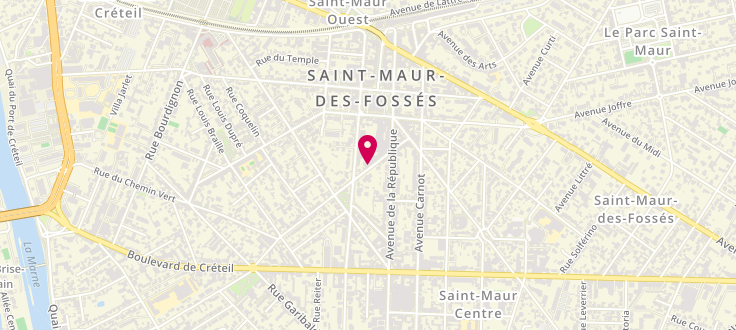 Plan de Pôle emploi de Saint-Maur-des-Fossés, 16 Rue Léon Bocquet, 94100 Saint-Maur-des-Fossés