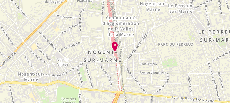 Plan de Pôle emploi de Nogent-sur-Marne, 3-5 Rue Jean Monnet, 94130 Nogent-sur-Marne
