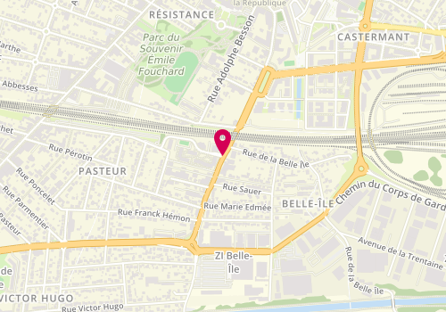 Plan de Pôle emploi de Chelles, 3 Rue du Révérend Père Chaillet, 77500 Chelles