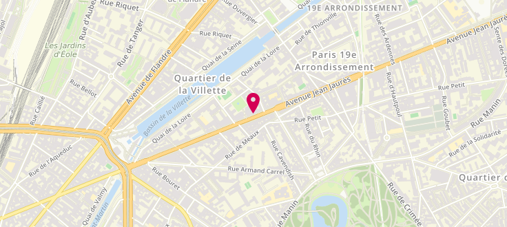 Plan de Pôle emploi de Paris - 19ème Laumière, 75 Avenue Jean Jaurès, 75019 Paris