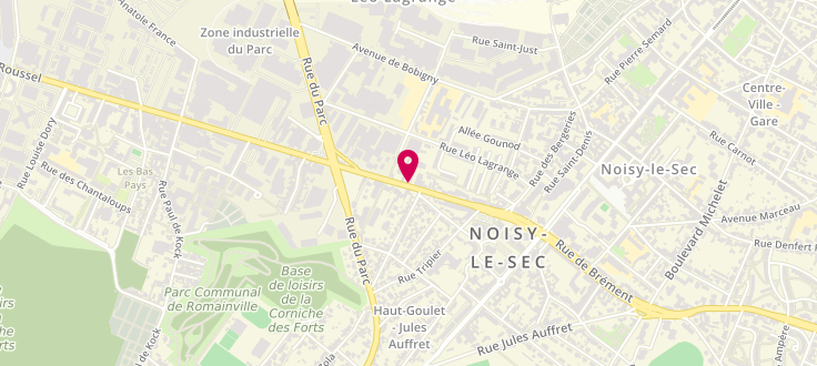 Plan de Pôle emploi de Noisy-le-Sec, 54 Rue Paul Vaillant Couturier, 93130 Noisy-le-Sec