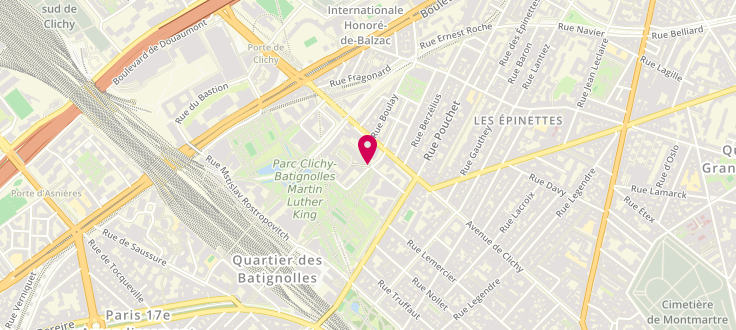 Plan de Pôle emploi de Paris - 16 et 17ème Cardinet, 8 Rue Bernard Buffet, 75017 Paris