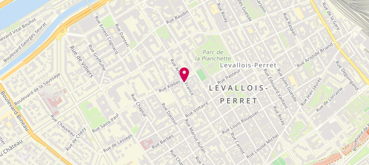 Plan de Pôle emploi de Levallois-Perret, 99 Rue Anatole France, 92300 Levallois-Perret