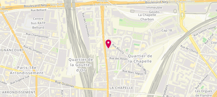 Plan de Pôle emploi de Paris - 18ème Genevoix, 11 Rue Maurice Genevoix, 75018 Paris