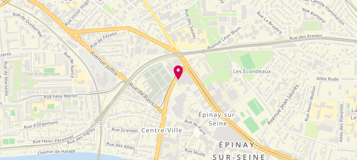 Plan de Pôle emploi d'Épinay-sur-Seine, 32 Avenue Salvador Allende, 93800 Épinay-sur-Seine