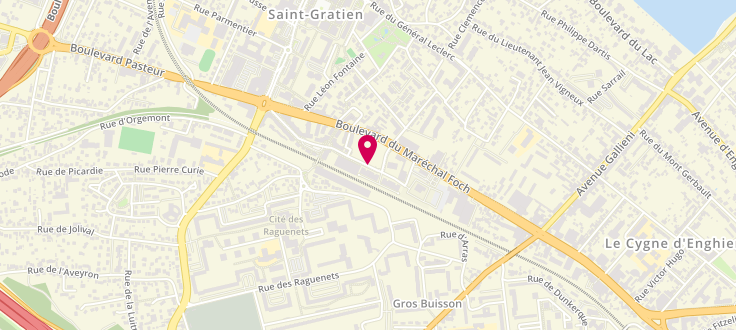 Plan de Pôle emploi de Saint-Gratien, 6 Rue du Maréchal Juin, 95210 Saint-Gratien