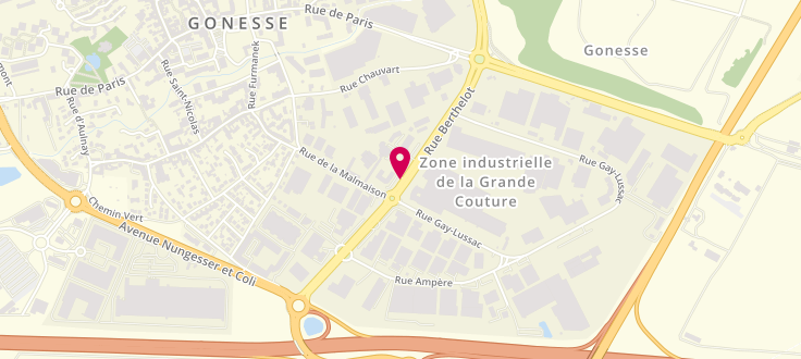 Plan de Pôle emploi de Gonesse, 10 Rue Berthelot, 95500 Gonesse