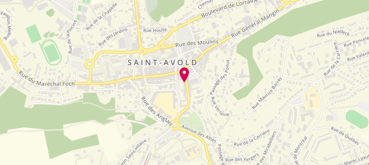 Plan de Pôle emploi de Saint-Avold, 2 Rue du Général de Gaulle, 57500 Saint-Avold