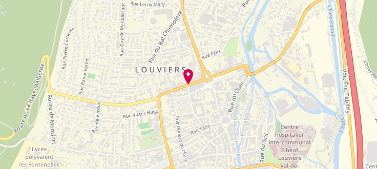 Plan de Pôle emploi de Louviers, 2 Boulevard du Maréchal Joffre, 27406 Louviers