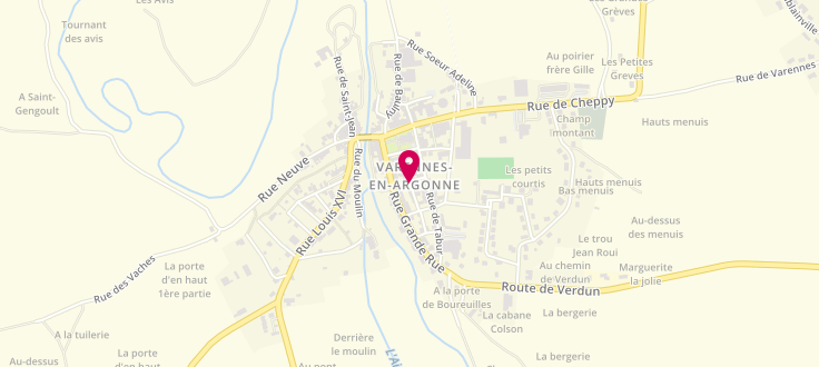 Plan de France services la Poste de Varennes-en-Argonne, 1 Rue des Moineaux, 55270 Varennes-en-Argonne