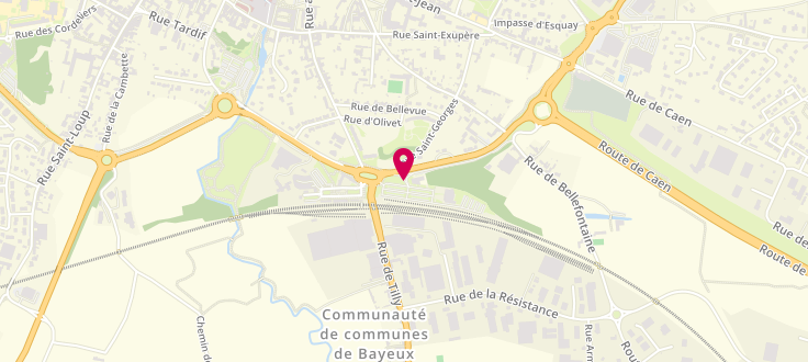 Plan de Pôle emploi de Bayeux, 2 Boulevard Maréchal Montgomery, 14402 Bayeux