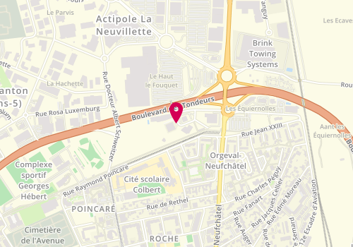 Plan de Pôle emploi de Reims - la Neuvillette, 9 Rue Charles Guggiari, 51100 Reims