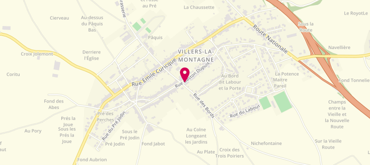 Plan de France services la Poste de Villers-la-Montagne, 87 Rue Gaston Dupuis, 54920 Villers-la-Montagne