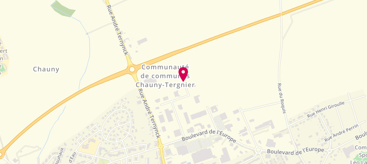 Plan de Pôle emploi de Chauny, 25 Rue Jean Monnet, 02300 Chauny