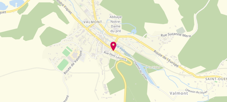 Plan de France services la Poste de Valmont, 7 Rue d'estouville, 76540 Valmont