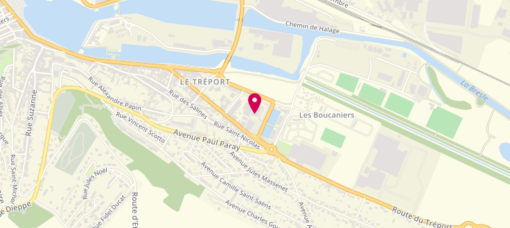 Plan de Pôle emploi du Treport, 4 Ter Rue de la Digue, 76470 Le Tréport