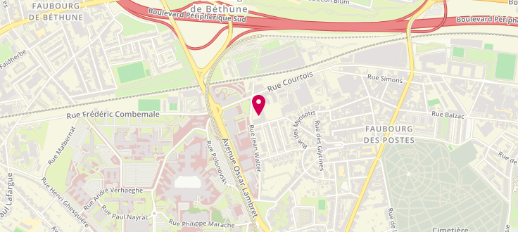 Plan de Pôle emploi de Lille - Grand Sud, 1 Rue Jean Walter, 59000 Lille