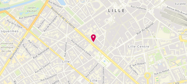 Plan de Pôle emploi de Lille - Republique, 121 Boulevard de la Liberté, 59800 Lille