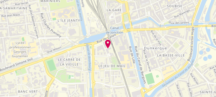Plan de Pôle emploi de Dunkerque, 9 Rue du Jeu de Mail, 59140 Dunkerque
