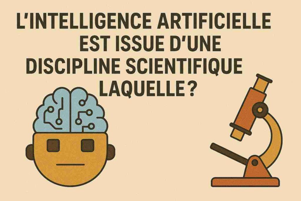 l'intelligence artificielle est issue d'une discipline scientifique laquelle