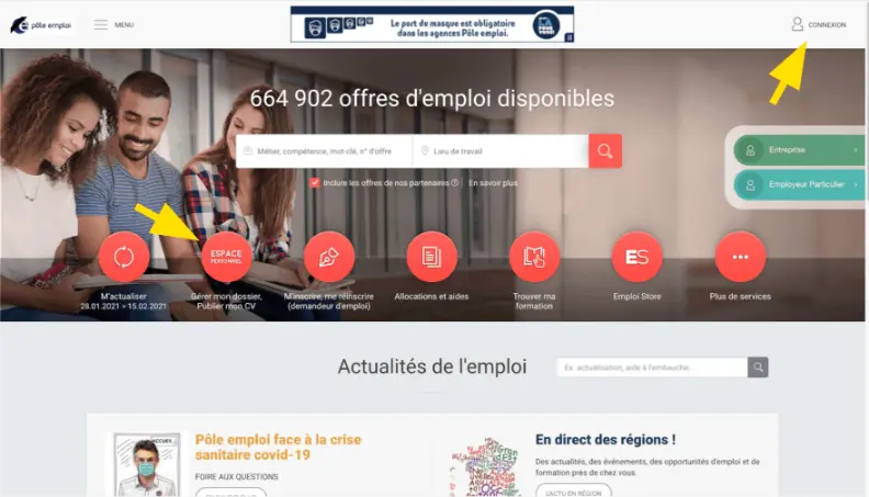 O&ugrave; se trouve votre identifiant P&ocirc;le emploi