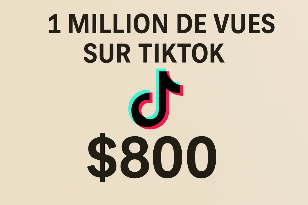 Quels revenus peut on attendre de 1 million de vues sur TikTok