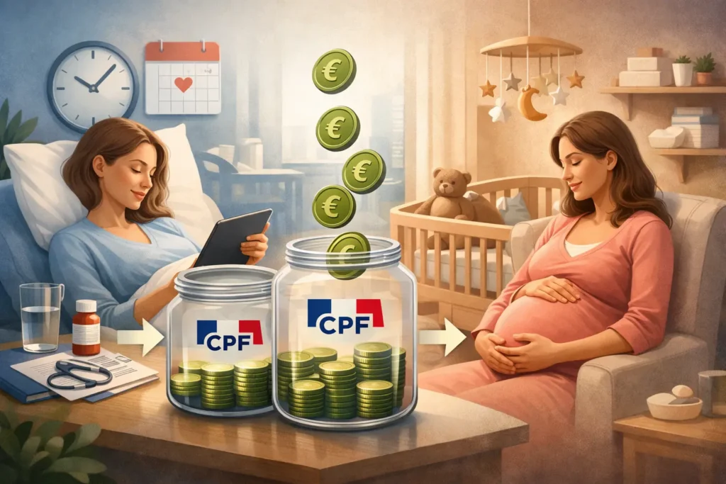 Mon CPF continue t il &agrave; se remplir pendant un arr&ecirc;t maladie ou un cong&eacute; maternit&eacute;
