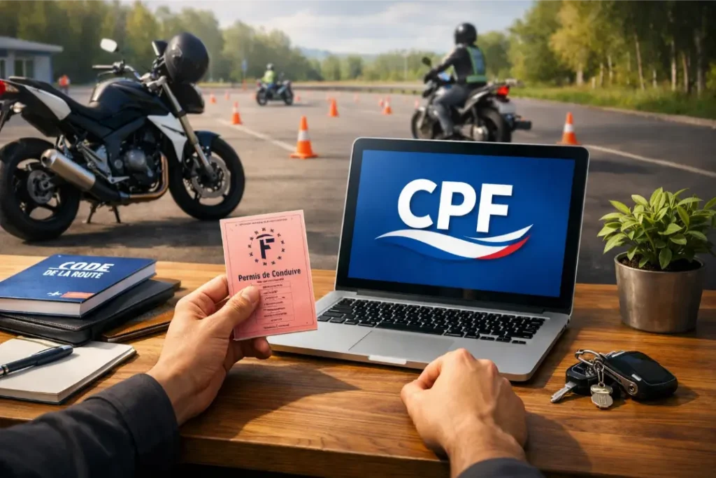 Peut on passer le permis moto avec le CPF