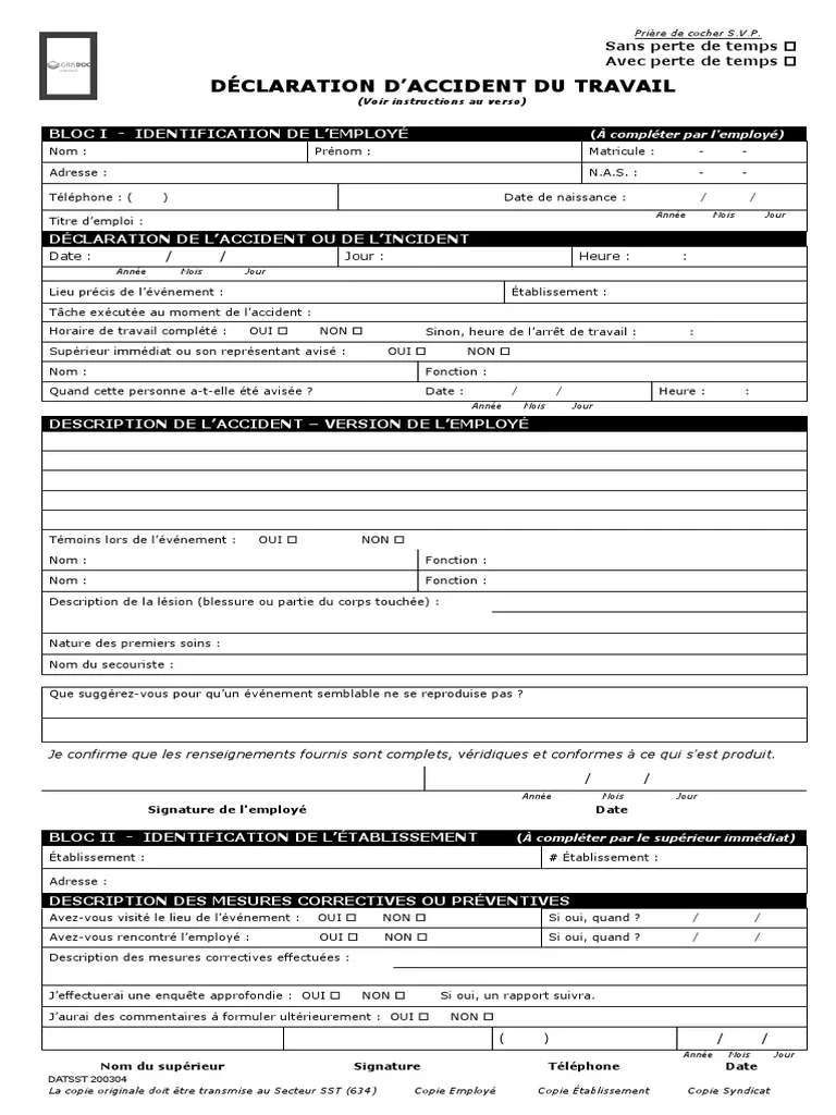 Combien de temps avez vous pour d&eacute;clarer un accident de travail5