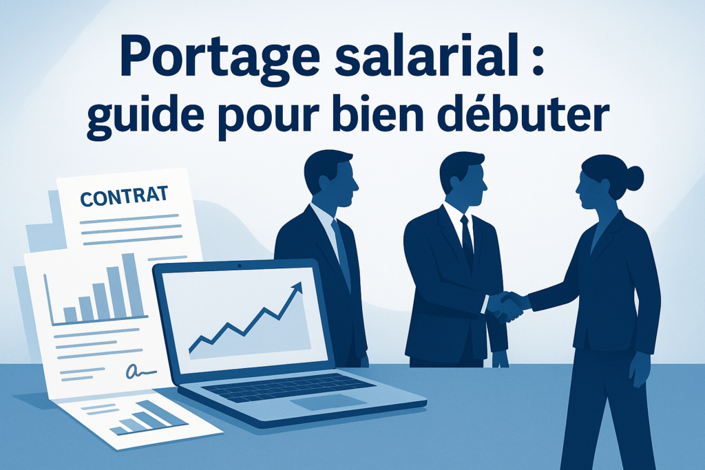 Illustration Portage salarial guide pour bien débuter avec relation tripartite