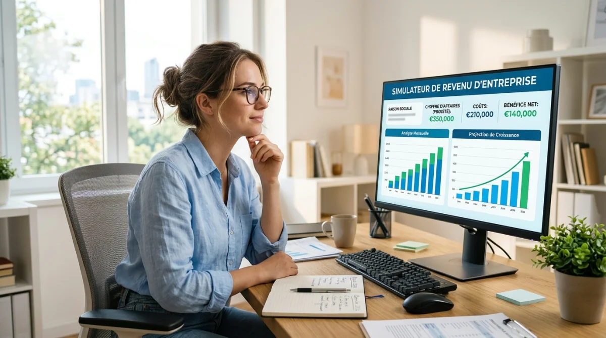 Simulateur de revenu ind&eacute;pendant sur creation-entreprise-france.com