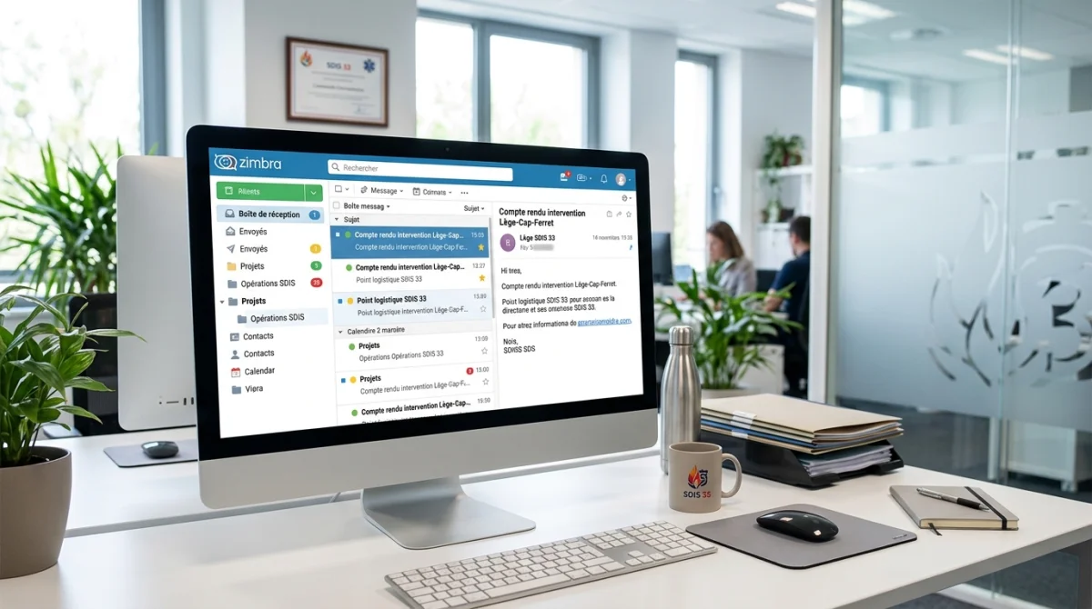 Acc&eacute;der &agrave; la messagerie Zimbra du SDIS 33
