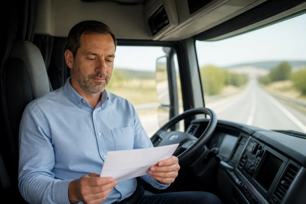 Lettre de démission dans le transport routier