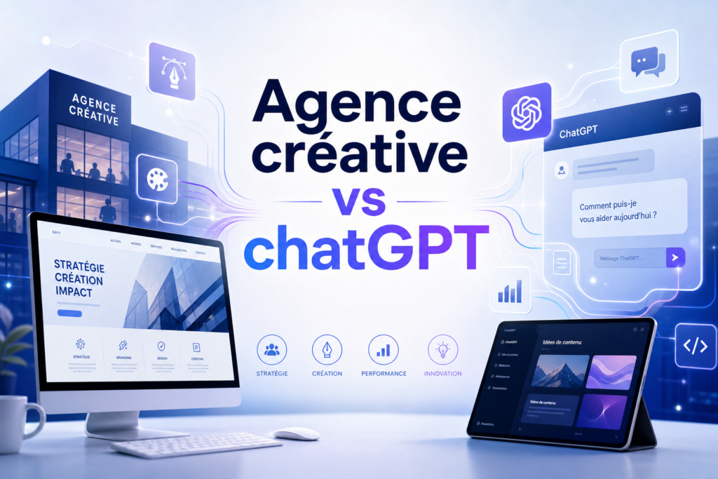 Agence créative ou chatGPT : écran et IA
